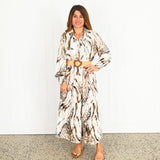 Snow Leopard Maxi Dress