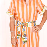 Cinque Terre Sunset "Salma" Scoop Hem Dress