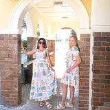 Queen Bee Messenger "Julie" Maxi Dress