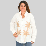 Beige Palm "Hannah" Shirt
