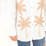 Beige Palm "Hannah" Shirt