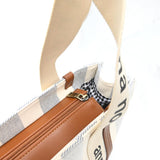 Canvas Tote - Light Blue Stripe