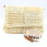 Raffia Crossbody Bag - Cream