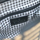 Raffia Shoulder Bag - Black Stripe