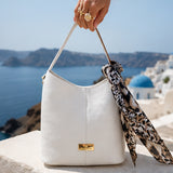 Scarf Tote - White