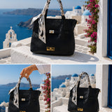 Scarf Tote - Black