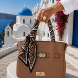 Scarf Tote - Tan