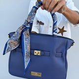 Scarf Tote - Blue