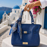 Scarf Tote - Blue