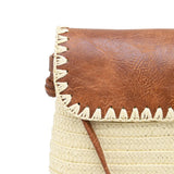 Raffia Cream Shoulder Bag
