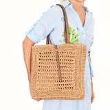 Square Raffia Tote