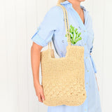 Nara Crochet Shoulder Bag Cream