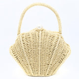 Clamshell Cream Purse