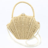 Clamshell Cream Purse