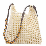 Slouchy Raffia Bag Cream