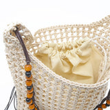 Slouchy Raffia Bag Cream