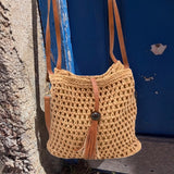 Tassel Raffia Bag Natural