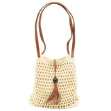 Tassel Raffia Bag Cream