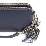 Navy 3 Compartment Crossbody Bag
