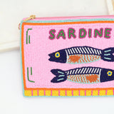 Stevie Sardines Beaded Clutch