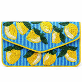 Blue Striped Lemon Pouch