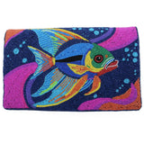 Rainbow Fish Beaded Clutch
