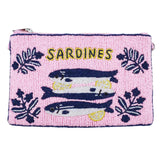 Bubblegum Sardines Beaded Clutch