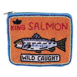 King Salmon Beaded Pouch