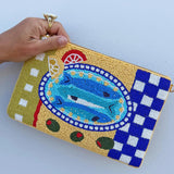 Sardine Supper Club Beaded Clutch