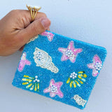 She Sells Seashells Beaded Pouch