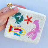 Sandy Shores Beaded Pouch