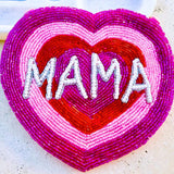 Mama Heart Beaded Clutch