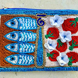 Sonny Sardines Blue Beaded Clutch