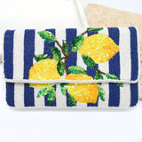 Limone Sorbet Beaded Clutch