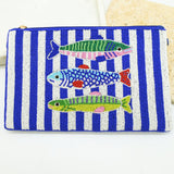 Milos Sardine Beaded Clutch