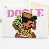 Dogue Beaded Clutch