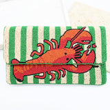 Regency Lobster Beaded Clutch