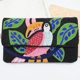 Toucan Beaded Clutch