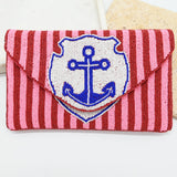 Mulberry Anchor Beaded Clutch
