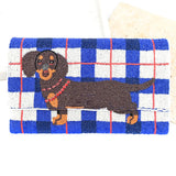 Tartan Dashy Beaded Clutch