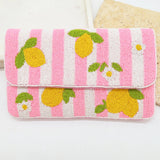 Lemon Blossom Beaded Clutch
