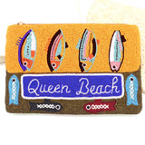 Queen Beach Beaded Clutch