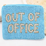 Out of Office Beaded Pouch
