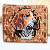 Bonnie Beagle Beaded Pouch
