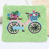 Bicycle Beaded Pouch