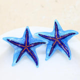 Aqua Starfish Studs
