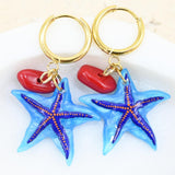 Aqua Starfish Dangles