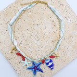 Starfish Necklace- Blue