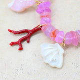 Sunset Pink Coral Reef Bracelet