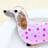 Dashund Acrylic Brooch